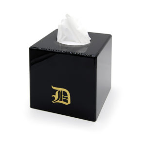 Portakleenex Cubo in ABS Colore Nero Lucido Personalizzato