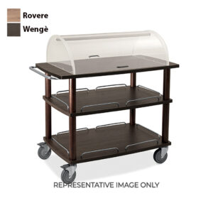 Carrello Servizio in Legno Massello con Cupola