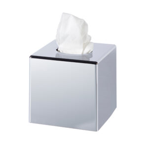 Portakleenex Cubo in ABS Cromato Lucido