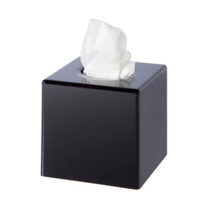 Portakleenex Cubo in ABS Colore Nero Lucido