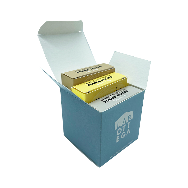 Cofanetto Cartoncino Cubo Personalizzato per Linea Cosmetica in Forma Solida Duò - immagine 4