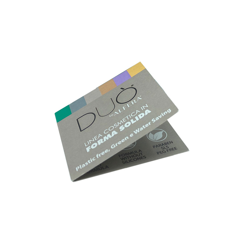Mini Depliant Informazioni Linea Cosmetica in Forma Solida Duò