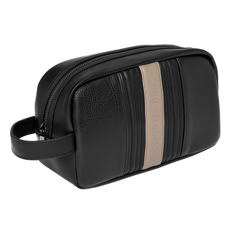 Dressing Case Delano Taupe & Black CERRUTI 1881