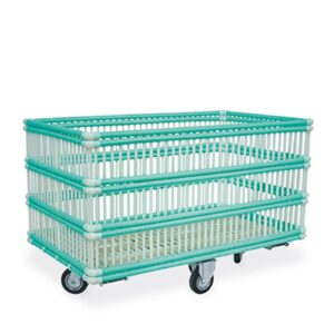 Carrello Cestone Portabiancheria in Polipropilene