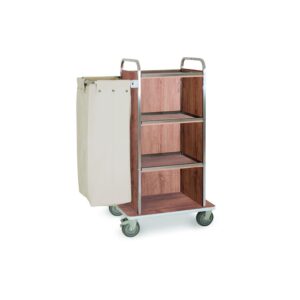 Carrello Portabiancheria 4 Piani 50 x 45 con Pannelli su 3 Lati