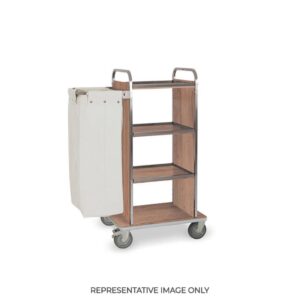 Carrello Portabiancheria 4 Piani 50 x 45 con Pannelli Laterali