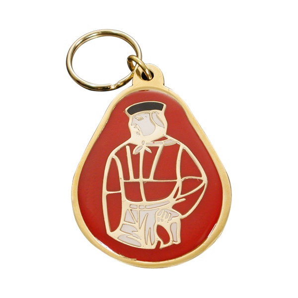 Portachiavi Ottone Fuso Smaltato Goccia