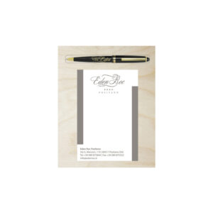 Porta Notes e Penna in Legno Linea Wood