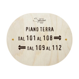 Targa ai Piani in Legno Linea Wood