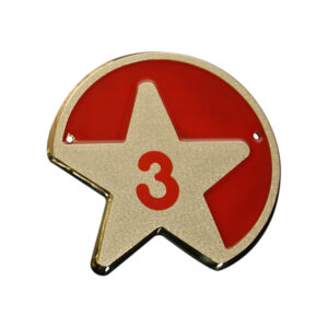 Numeri Porta in Ottone Fuso Smaltato Stella