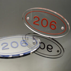 Numeri Porta in Plex Ovali