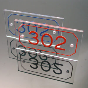 Numeri Porta in Plex Rettangolari