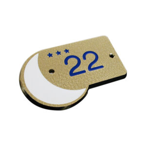 Numeri Porta in Ottone Fuso Smaltato Luna