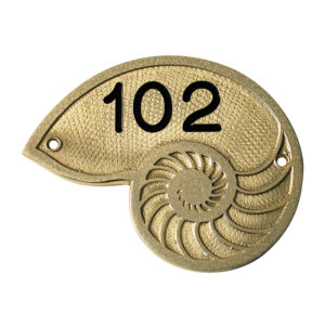Numeri Porta in Ottone Fuso Smaltato Nautilus