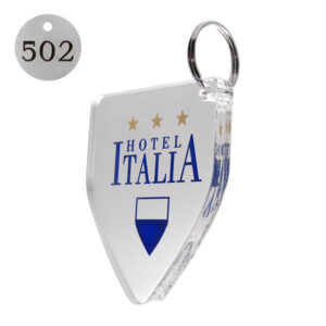 Portachiavi in Plex Trasparente Modello Scudiero
