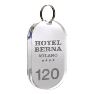 Portachiavi in Plex Trasparente Modello Ellisse Piccolo