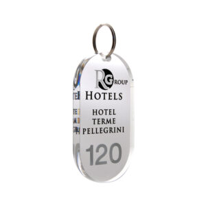 Portachiavi in Plex Trasparente Modello Ellisse Grande