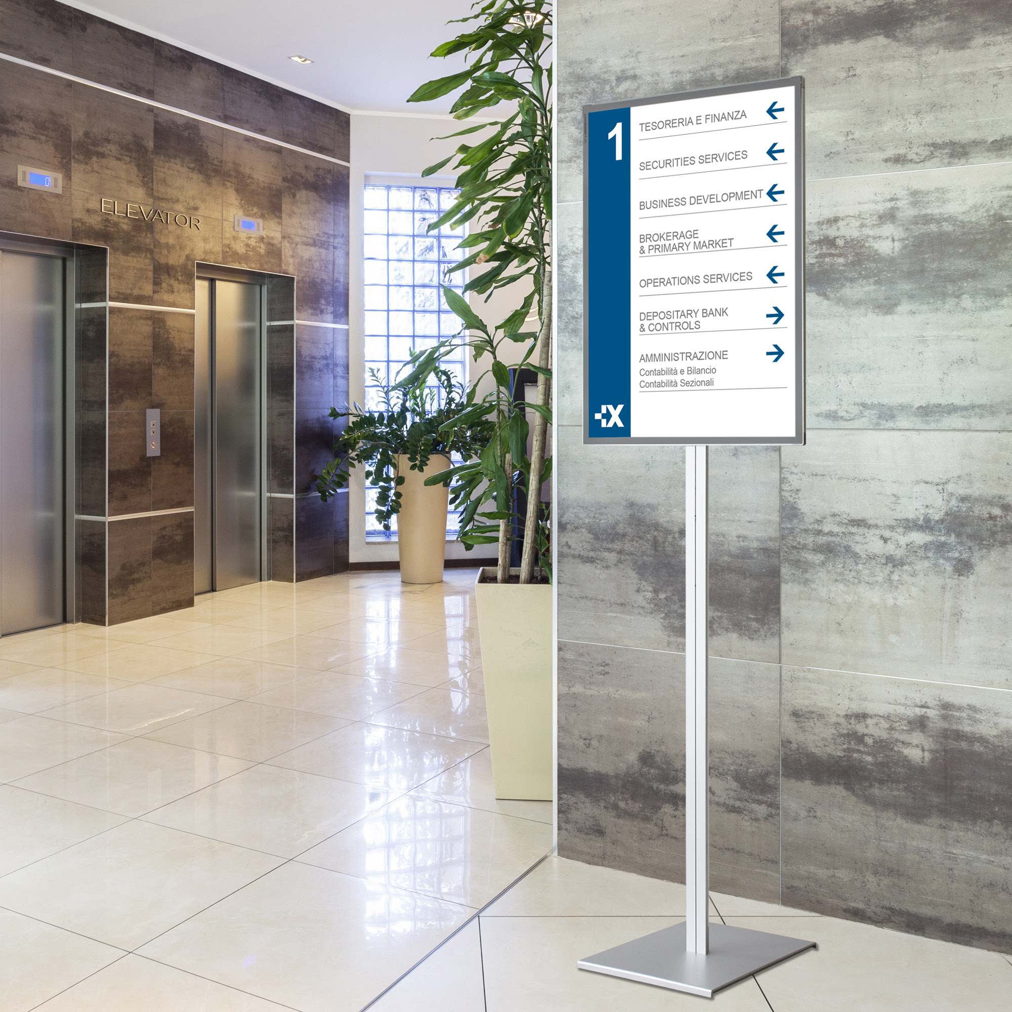 Espositore Informazioni MagnoFloor con Stelo da Terra - immagine 2