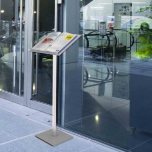 Espositore Informazioni Leggio Desk con Stelo da Terra