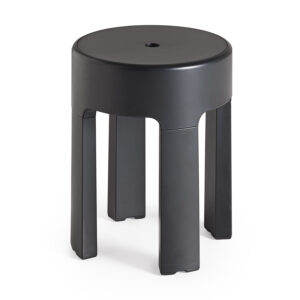 Sgabello da Bagno con Contenitore Newbox - Nero