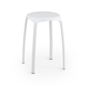 Sgabello da Bagno Quadro Bianco