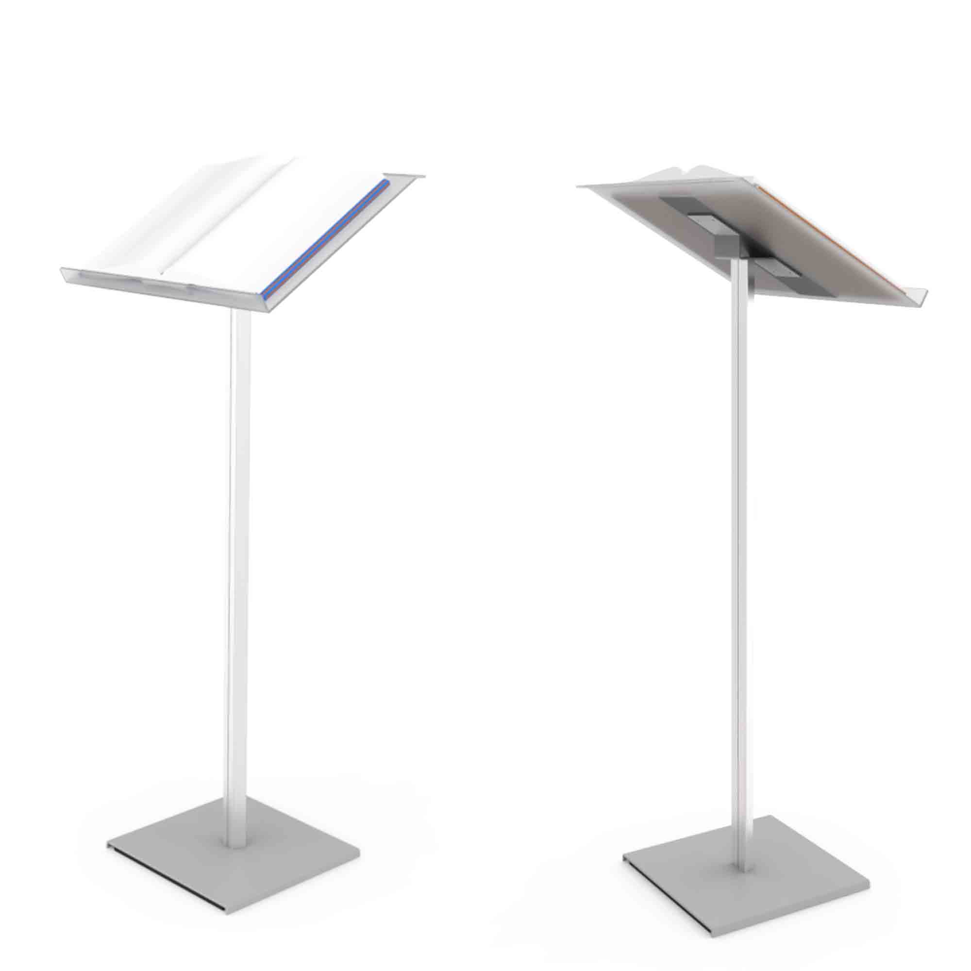 Espositore Informazioni Leggio Desk con Stelo da Terra - immagine 2