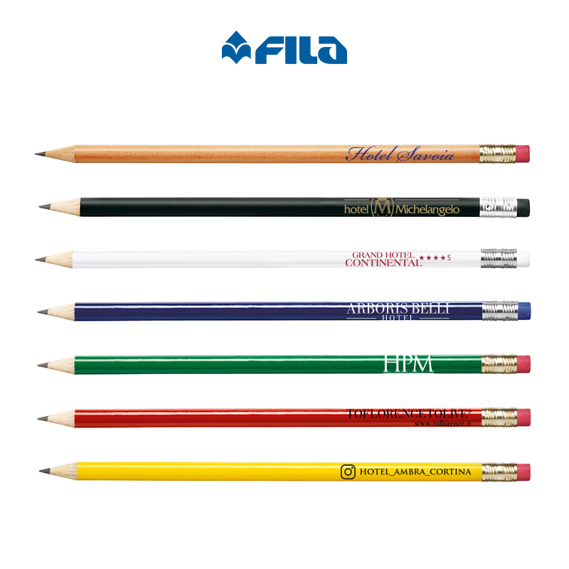 Lapis Tondo FILA cm 18 in Legno Cedro con Gomma Serie Gold