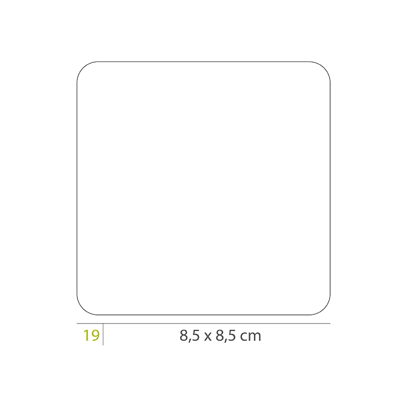 Sottobicchiere Quadro Carta Ovattata Riciclabile Personalizzato - immagine 4