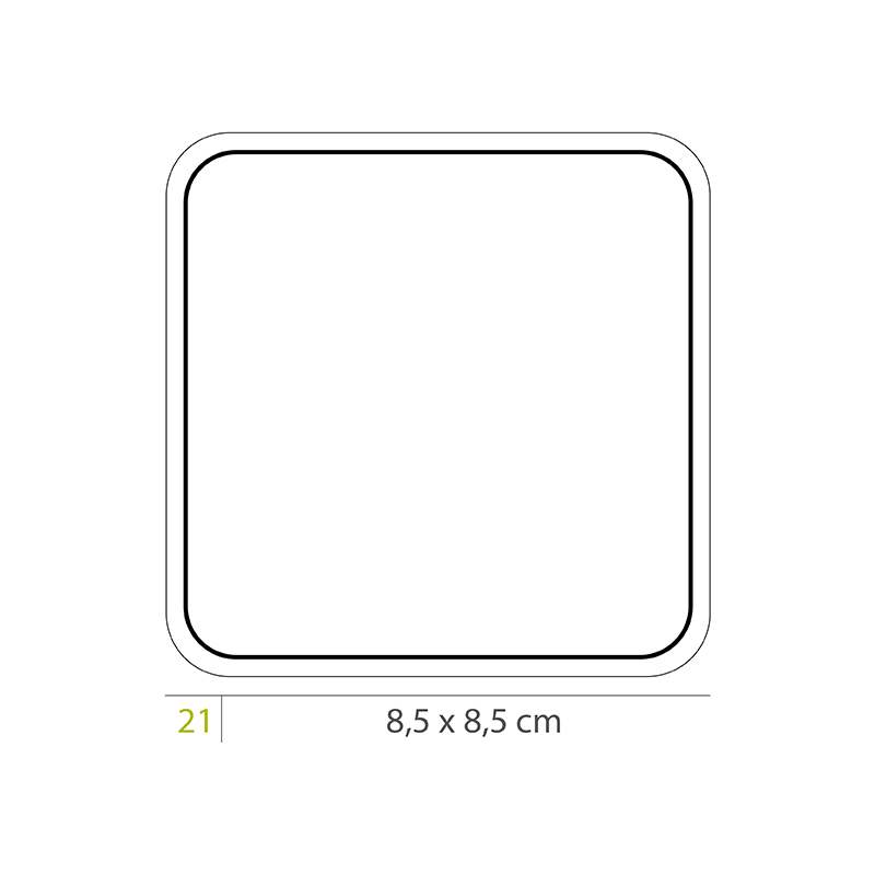 Sottobicchiere Quadro Carta Ovattata Riciclabile Personalizzato - immagine 5